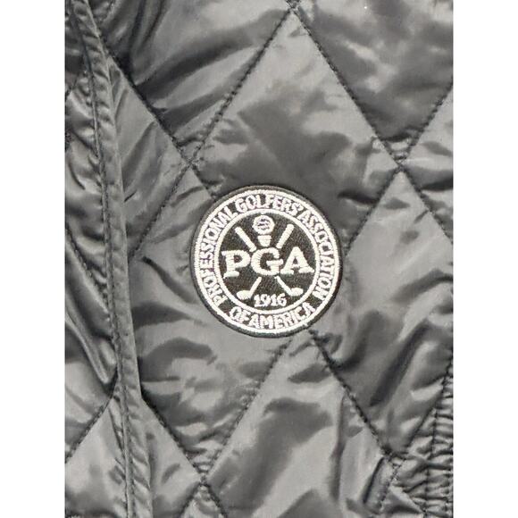 Pga Golf POLO RALPH LAUREN Vest Womens Medium Jacket Quilted Logo Button Full Zi - Picture 2 of 9